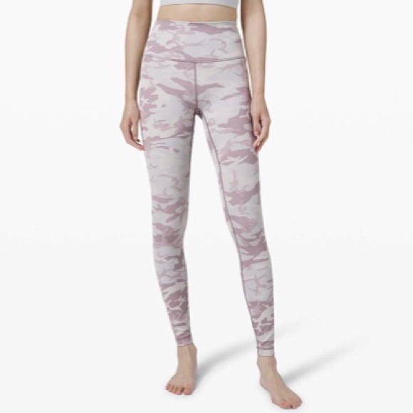 lululemon athletica Pants - Lululemon Wunder Under High-Rise Tight 28" Purple Camo Size 10